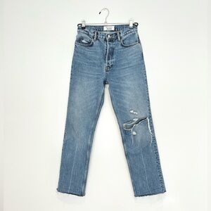 reformation marion destroyed - high waist straight cut jeans - 26 - EUC